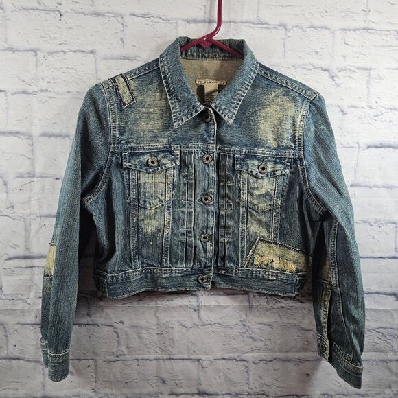 Polo Ralph Lauren Other - POLO Jeans Co Cropped Libby Jean Jacket Distressed Large